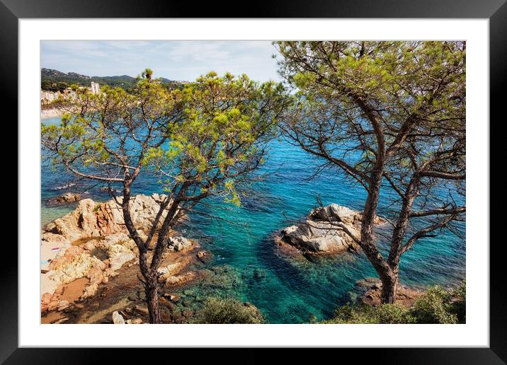 Costa Brava Sea Coast in Spain Framed Mounted Print by Artur Bogacki
