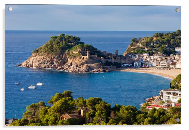 Tossa de Mar Town on Costa Brava in Spain Acrylic by Artur Bogacki