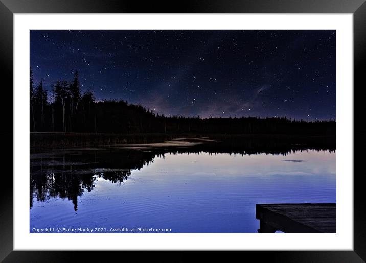A Starry Night Framed Mounted Print by Elaine Manley