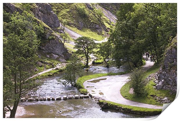 Dovedale Watercolour Print by Darren Burroughs