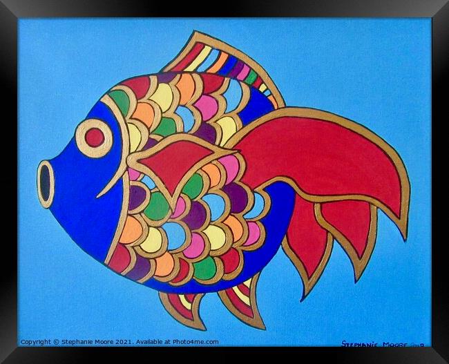 Rainbow Fish Framed Print by Stephanie Moore