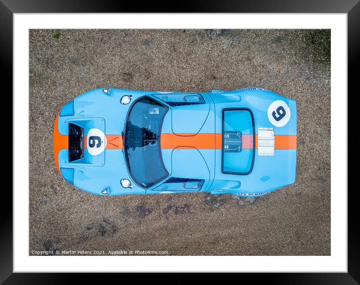 GT 40 Framed Mounted Print by Martin Yiannoullou