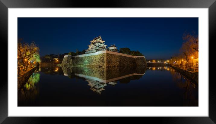 Kishiwada castle (Chikiri Castle) in Kishiwada city, Osaka Prefecture, Japan Framed Mounted Print by Mirko Kuzmanovic