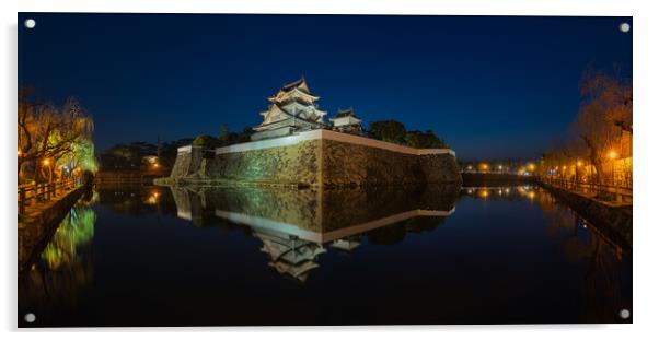 Kishiwada castle (Chikiri Castle) in Kishiwada city, Osaka Prefecture, Japan Acrylic by Mirko Kuzmanovic