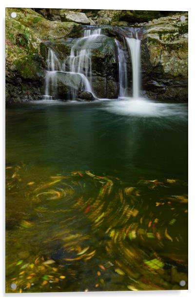 Waterfall cascades at Mt. Inunaki in Izumisano, Japan Acrylic by Mirko Kuzmanovic
