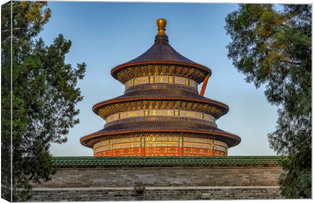 Temple of Heaven, iconic tourist landmark in Beijing, capital of China Canvas Print by Mirko Kuzmanovic