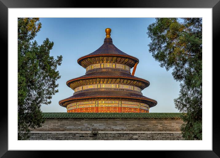 Temple of Heaven, iconic tourist landmark in Beijing, capital of China Framed Mounted Print by Mirko Kuzmanovic