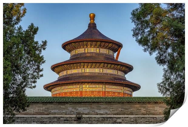 Temple of Heaven, iconic tourist landmark in Beijing, capital of China Print by Mirko Kuzmanovic