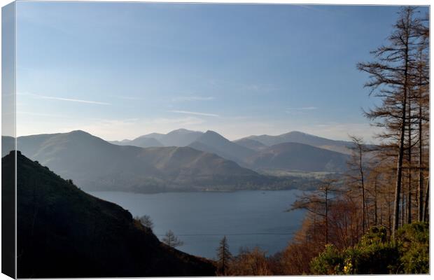 Derwent Water, The Lake District Canvas Print by Peter Wiseman