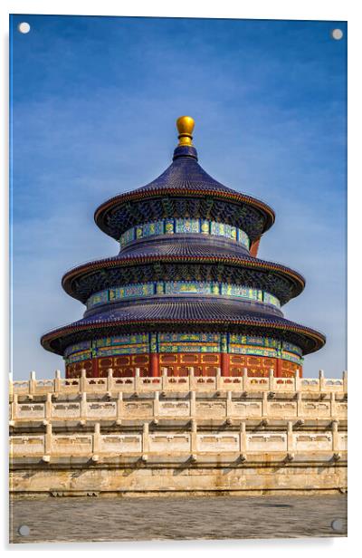 Hall of Prayer for Good Harvests in the Temple of Heaven in Beijing, China Acrylic by Mirko Kuzmanovic