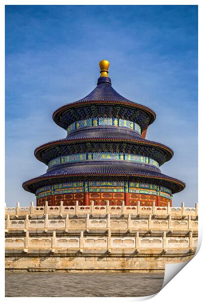 Hall of Prayer for Good Harvests in the Temple of Heaven in Beijing, China Print by Mirko Kuzmanovic