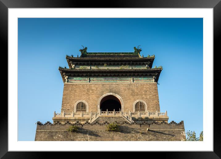 Bell Tower in Beijing, China, built in 1272 during the Yuan dynasty Framed Mounted Print by Mirko Kuzmanovic