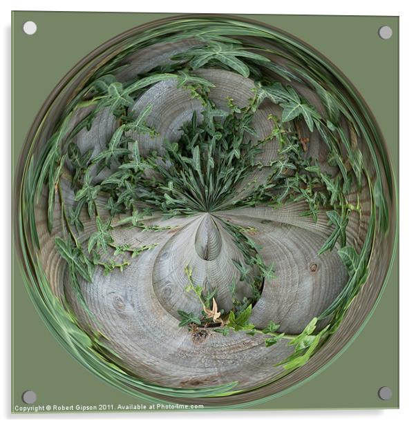 Spherical Paperweight Ivy Acrylic by Robert Gipson