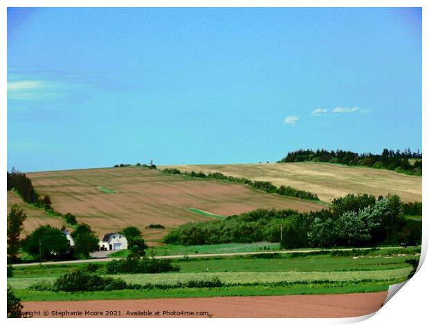 Rolling hills of Prince Edward Island Print by Stephanie Moore