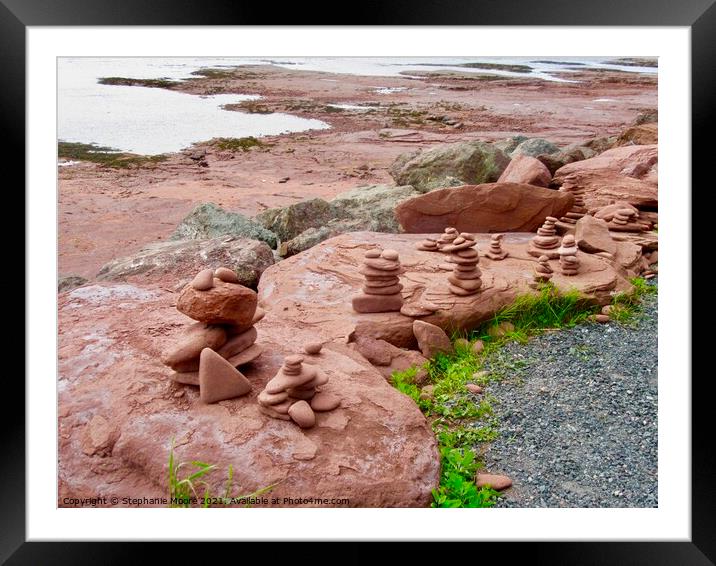 Rock sculptures Framed Mounted Print by Stephanie Moore