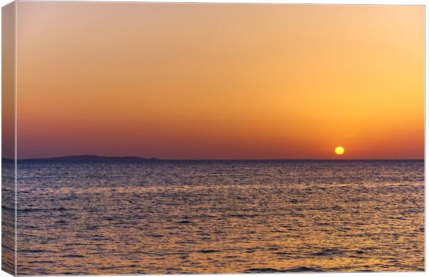 Sunrise over Red Sea in Hurghada in Egypt Canvas Print by Mirko Kuzmanovic