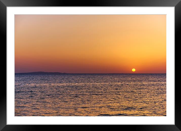 Sunrise over Red Sea in Hurghada in Egypt Framed Mounted Print by Mirko Kuzmanovic