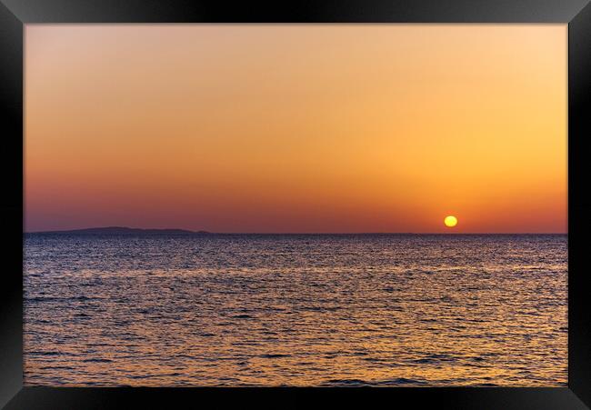 Sunrise over Red Sea in Hurghada in Egypt Framed Print by Mirko Kuzmanovic