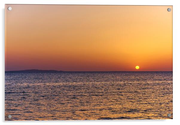 Sunrise over Red Sea in Hurghada in Egypt Acrylic by Mirko Kuzmanovic