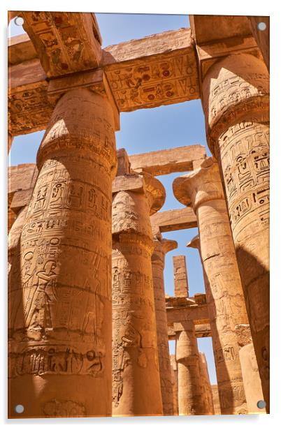 Great Hypostyle hall in Karnak temple in Luxor, Egypt Acrylic by Mirko Kuzmanovic