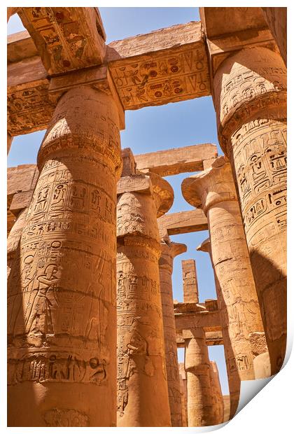 Great Hypostyle hall in Karnak temple in Luxor, Egypt Print by Mirko Kuzmanovic