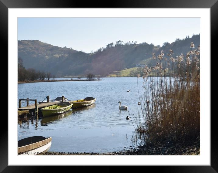View across Grasmere, The Lake District Framed Mounted Print by Peter Wiseman