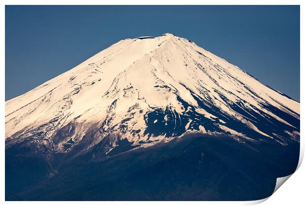 Snow capped peak of Mt. Fuji, symbol of Japan Print by Mirko Kuzmanovic