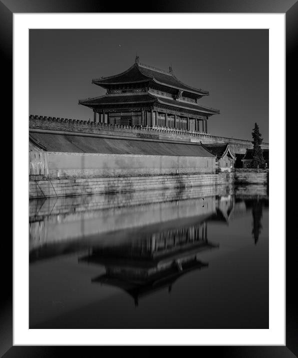 North exit gate of the Forbidden City Palace Museum in Beijing, China Framed Mounted Print by Mirko Kuzmanovic