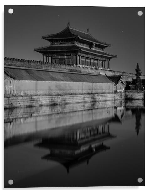 North exit gate of the Forbidden City Palace Museum in Beijing, China Acrylic by Mirko Kuzmanovic