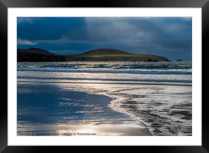 Winter at Whitesands Bay north Pembrokeshire Coast Framed Mounted Print by Nick Jenkins