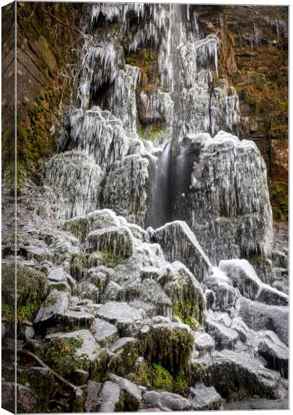 Frozen waterfall Canvas Print by Leighton Collins