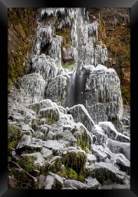 Frozen waterfall Framed Print by Leighton Collins
