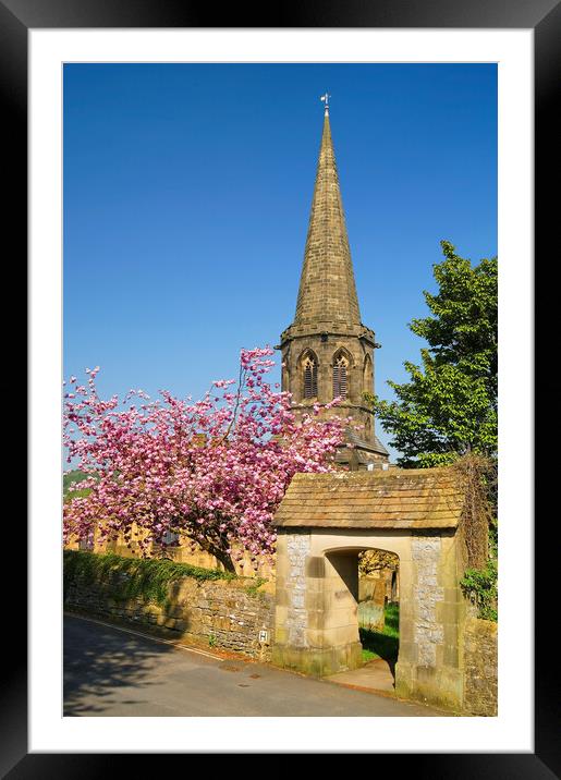 All Saints Church in Bakewell    Framed Mounted Print by Darren Galpin