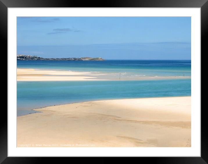 Hayle Beach, St Ives Bay looking towards Carbis ba Framed Mounted Print by Brian Pierce