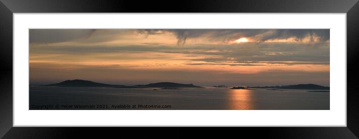 Island sunset Framed Mounted Print by Peter Wiseman