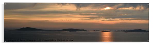 Island sunset Acrylic by Peter Wiseman
