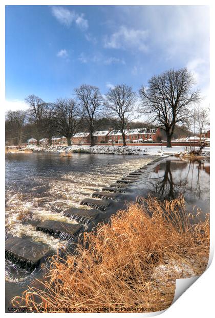 Sunshine and Snow Stanners Morpeth Print by David Thompson