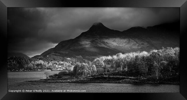 Gathering Storm, Glen Coe Framed Print by Peter O'Reilly