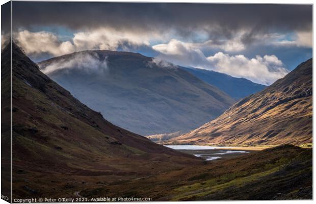 A View Down the Glen Canvas Print by Peter O'Reilly