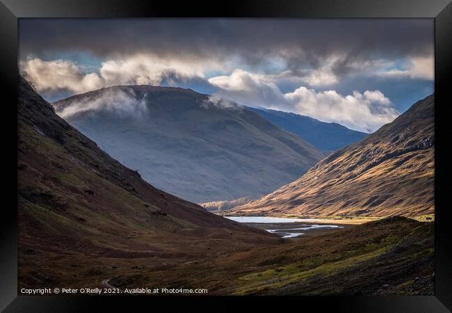 A View Down the Glen Framed Print by Peter O'Reilly