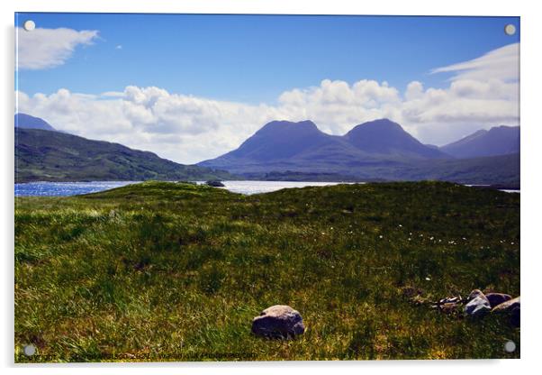 Loch Lurgainn and the Coigach Peninsula Acrylic by Steven Watson