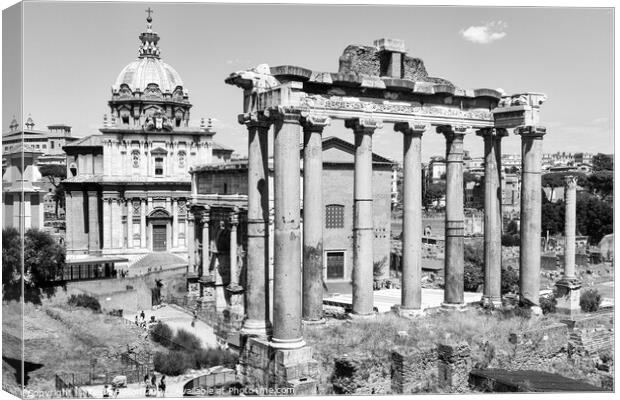 The Roman Forum Canvas Print by Kevin Hellon