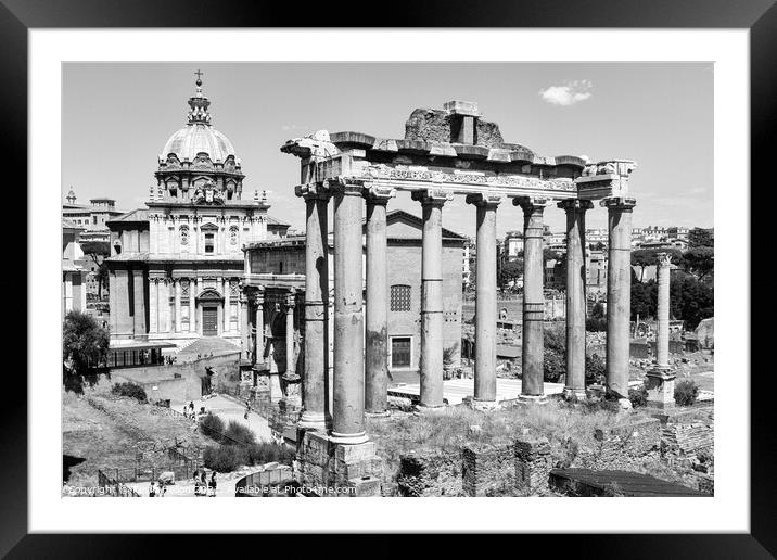 The Roman Forum Framed Mounted Print by Kevin Hellon