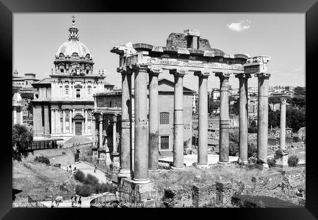 The Roman Forum Framed Print by Kevin Hellon