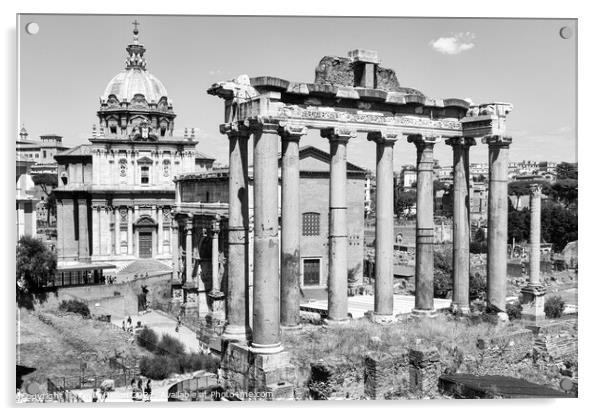 The Roman Forum Acrylic by Kevin Hellon