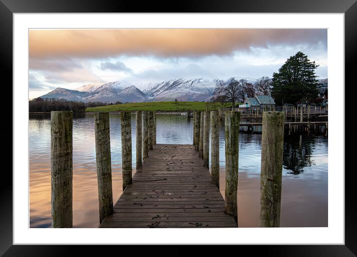Derwent Water View Framed Mounted Print by Michael Brookes