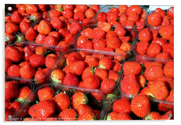 Strawberries Acrylic by john hill