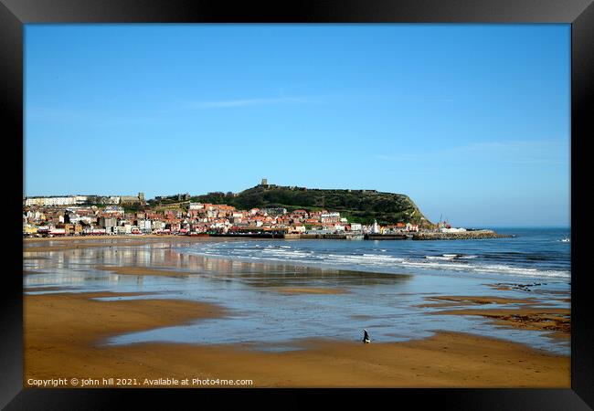 Scarborough at low tide in April Framed Print by john hill