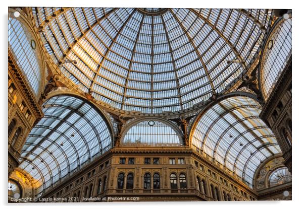 Galleria Umberto I - Naples Acrylic by Laszlo Konya