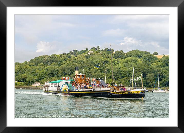 Kingswear Castle Paddle Steamer Dartmouth Devon Framed Mounted Print by Jim Key